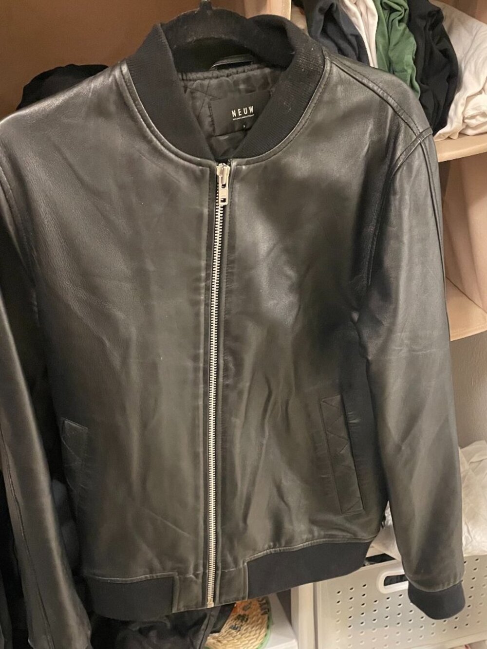 NEUW DENIM leather jacket. bomber style